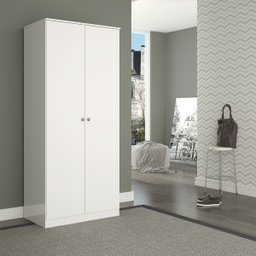 Guarda-roupa Solteiro com 2 Portas 75x175cm London Branco 6502 - 1