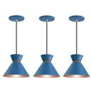 Ver imagem 1 de Kit 3 Pendente Lustre Luminária Berlim 15cm Azul