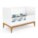 Ver imagem 6 de Jogo de Quarto Infantil Nature com Guarda Roupa 3 Portas e Berço Branco Soft/eco Wood - Matic Móveis