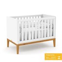 Ver imagem 5 de Jogo de Quarto Infantil Nature com Guarda Roupa 3 Portas e Berço Branco Soft/eco Wood - Matic Móveis