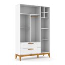 Ver imagem 3 de Jogo de Quarto Infantil Nature com Guarda Roupa 3 Portas e Berço Branco Soft/eco Wood - Matic Móveis