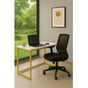 Ver imagem 1 de Mesa Escrivaninha Dobrável Compacta Escritório Casa 80x45cm Dourada