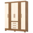 Ver imagem 5 de Guarda Roupa Solteiro Ambiente B375 Nature Off White Henn - Briz Móveis