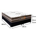 Ver imagem 3 de Cama Box Casal Bipartido Suede + Colchão Molas Ensacadas Texas Prime Colchões 138cm - Suporta At