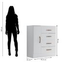 Ver mais imagens de Kit Guarda-roupa Casal 6 Portas e Cômoda Sapateira 1 Porta Lisa Branco