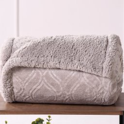 Manta Cobertor King Sherpa Realce Flannel Lã de Carneiro - 2