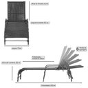 Ver imagem 2 de 2 Espreguiçadeiras Reclinavel Catar Preto Corda Nautica Trama Original