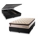 Ver imagem 1 de Conjunto Box Baú Super King Quartzo Preto 193x203x78 c/ Molas Ensacadas