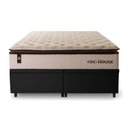 Ver imagem 5 de Conjunto Box Baú Super King Quartzo Preto 193x203x78 c/ Molas Ensacadas