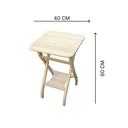 Ver imagem 4 de Mesa Peg Dobrável Tampo Retangular em Madeira Pinus