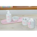 Ver imagem 6 de Kit Higiene Bebê Porcelana Borboleta Menina Quarto Bancada Banho Cuidados Recém Nascido K110