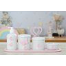 Kit Higiene Bebê Porcelana Borboleta Menina Quarto Bancada Banho Cuidados Recém Nascido K110 - 2