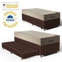 Ver imagem 3 de Cama Box com Colchão de Molas Ensacadas Ortobom Airtech Springpocket + Auxiliar Unique Solteiro 88cm