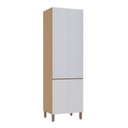 Ver imagem 1 de Paneleiro Duplo 70cm 4 Portas Slim Luciane Móveis Freijó-cinza Cristal