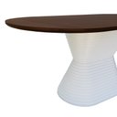 Ver imagem 5 de Mesa de Jantar Apollo Tampo Oblongo 180x90cm Branco/Amêndoa