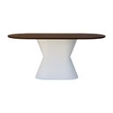 Ver imagem 3 de Mesa de Jantar Apollo Tampo Oblongo 180x90cm Branco/Amêndoa