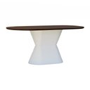 Ver imagem 1 de Mesa de Jantar Apollo Tampo Oblongo 180x90cm Branco/Amêndoa