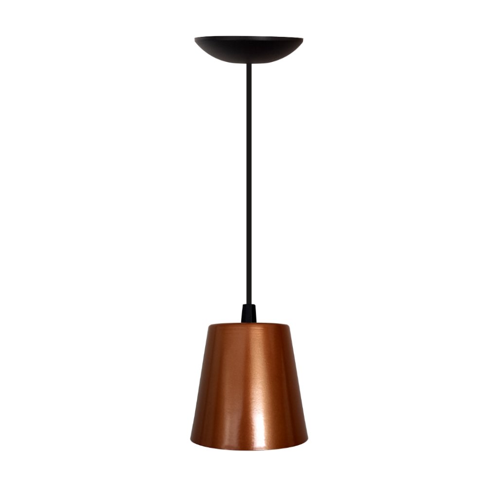 Pendente Luminária de Teto Cúpula Baldinho Retrô Suporte Plástico - Soquete E-27 – Abf Luminárias:co
