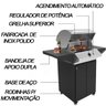 Churrasqueira Americana a Gás com Grelha Dupla em Aço Inox Acendimento Saro Preto - 2