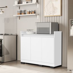 Aparador Buffet Real 3 Portas Branco Primus Móveis - 3