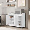 Ver imagem 2 de Buffet Balcão Aparador Real 3 Portas Cozinha Escritório Sala Cantinho do Café Branco Dlucca