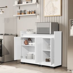 Aparador Buffet Real 3 Portas Branco Primus Móveis - 2