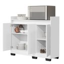 Ver imagem 4 de Buffet Balcão Aparador Real 3 Portas Cozinha Escritório Sala Cantinho do Café Branco Dlucca