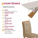 Ver imagem 5 de Mesa de Jantar Yasmin 180cm Tampo com Vidro 6 Cadeiras Carol Turim 07/nat/off/serig. Off