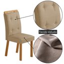 Ver imagem 6 de Mesa de Jantar Yasmin 180cm Tampo com Vidro 6 Cadeiras Carol Turim 07/nat/off/serig. Off