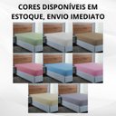 Ver imagem 5 de Lençol Queen Size 100% Algodão Percal 300 Fios com Elástico Forro de Cama:cinza