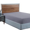 Ver imagem 1 de Lençol Queen Size 100% Algodão Percal 300 Fios com Elástico Forro de Cama:cinza