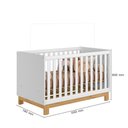 Ver imagem 2 de Conjunto Berço Mini Cama Slim, Cômoda C/nicho e Guarda Roupa C/nicho Branco