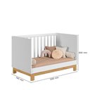 Ver imagem 3 de Conjunto Berço Mini Cama Slim, Cômoda C/nicho e Guarda Roupa C/nicho Branco