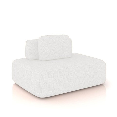 Sofá Módulo Central 140cm Orgânico Sala Berlim Bouclê K01 - D’Rossi