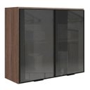 Ver imagem 1 de Armario Aereo 2 Portas Vidro MDF 80 cm Kali 122118 Carvalho Toq Nicioli