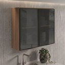 Ver imagem 6 de Armario Aereo 2 Portas Vidro MDF 80 cm Kali 122118 Carvalho Toq Nicioli