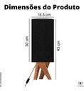Ver imagem 2 de Abajur Pequena de Quarto Luminária de Mesa Madeira Moderna:Preto