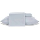 Ver imagem 5 de Jogo de Lençol Queen 3 Peças Toque de Seda Liso na Cor Cinza: Luxo e Conforto para Suas Noites