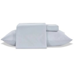 Jogo de Lençol Queen 3 Peças Toque de Seda Liso na Cor Cinza: Luxo e Conforto para Suas Noites - 5