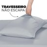 Jogo de Lençol Queen 3 Peças Toque de Seda Liso na Cor Cinza: Luxo e Conforto para Suas Noites - 6