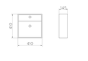 Ver imagem 2 de Cuba de Apoio Quadrada Branco 410x410x145mm - Docol Louças Docol Louças