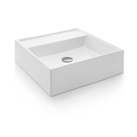 Cuba de Apoio Quadrada Branco 410x410x145mm - Docol Louças Docol Louças