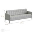 Ver imagem 3 de Sofá para Sala de Estar 3 Lugares 200cm Brooks