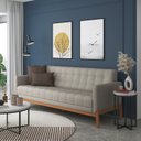 Ver imagem 1 de Sofá para Sala de Estar 3 Lugares 200cm Brooks