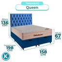 Ver imagem 2 de Conjunto Cama Box Bau Blindado Queen + Colchão Molas Ensacadas Airtech Ortobom + Cabeceira