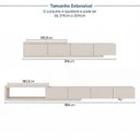 Ver imagem 4 de Rack Extensível TV até 75 Polegadas Planejado 304cm Aruá CabeCasa MadeiraOriginals Off White