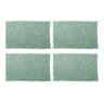 4 Tapete de Banheiro Bolinha 58 X 38cm Antiderrapante Verde Água - 1