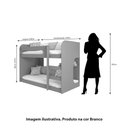 Ver imagem 5 de Beliche Montessoriano Ema com 1 Prateleira e Kit Pés MDF - Branco