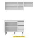 Ver imagem 3 de Cozinha Compacta Andréia 03 Peças com Balcão Gabinete 120cm Preto - Desk Design