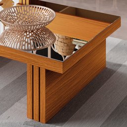 Mesa de Centro HB Móveis Luna com Espelho - 4 Mesa de Centro HB Móveis Luna com Espelho - 4